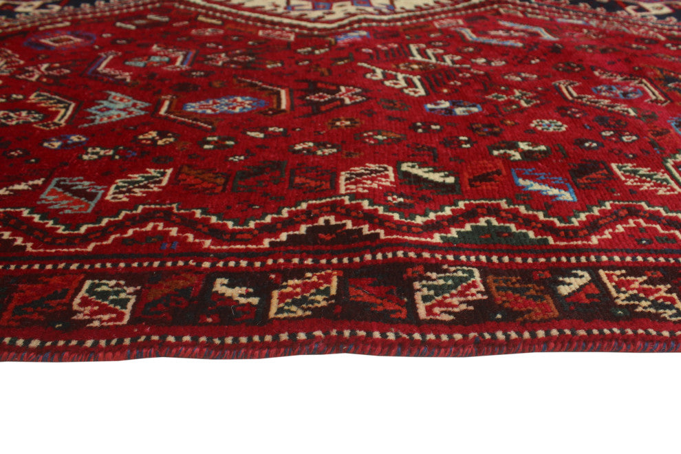 Fine Vintage Distressed Lutalo Red Rug