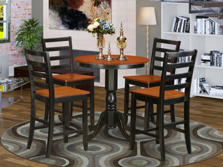 5 Pc Counter Height Dining Set -Pub Table And 4 Dinette Chairs