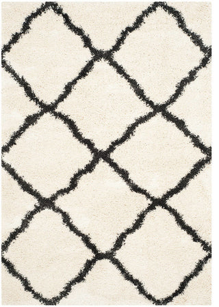Safavieh Belize Shag Sgb489B Shag Rug, Ivory/Charcoal, 2'3"x5'0"