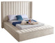 Kiki Velvet Bed, Cream, Full