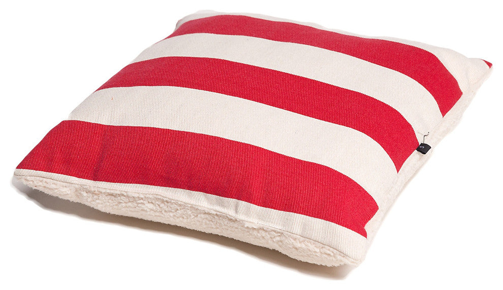 Touchdog Polo-Striped Convertible and Reversible 2-in-1 Dog House Bed
