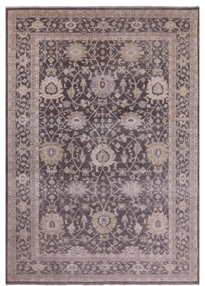 9' 9" X 13' 9" Peshawar Handmade Wool Rug Q9539