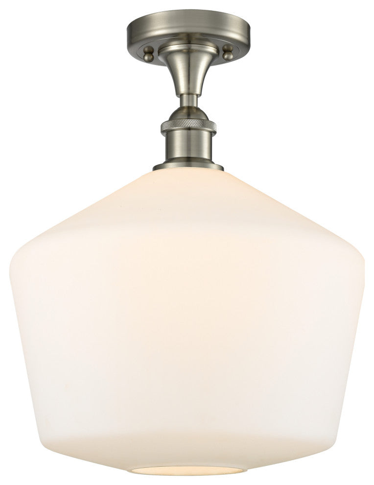 Innovations 516-1C-SN-G651-12-LED 1-Light Semi-Flush Mount, Brushed Satin Nickel