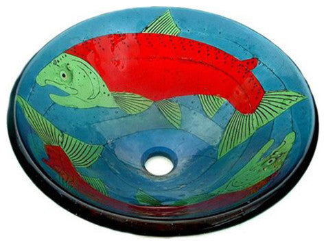 Glass Bathroom Sink | Sockeye Salmon
