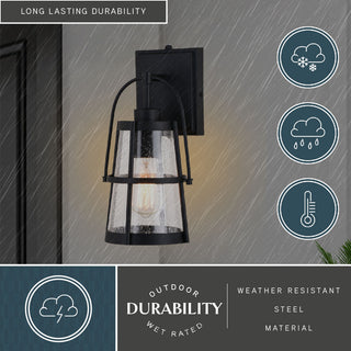 Portage Park 6.5" Outdoor Wall Light Matte Black