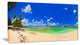 "Tropical Beach With Green Sea" Canvas Print