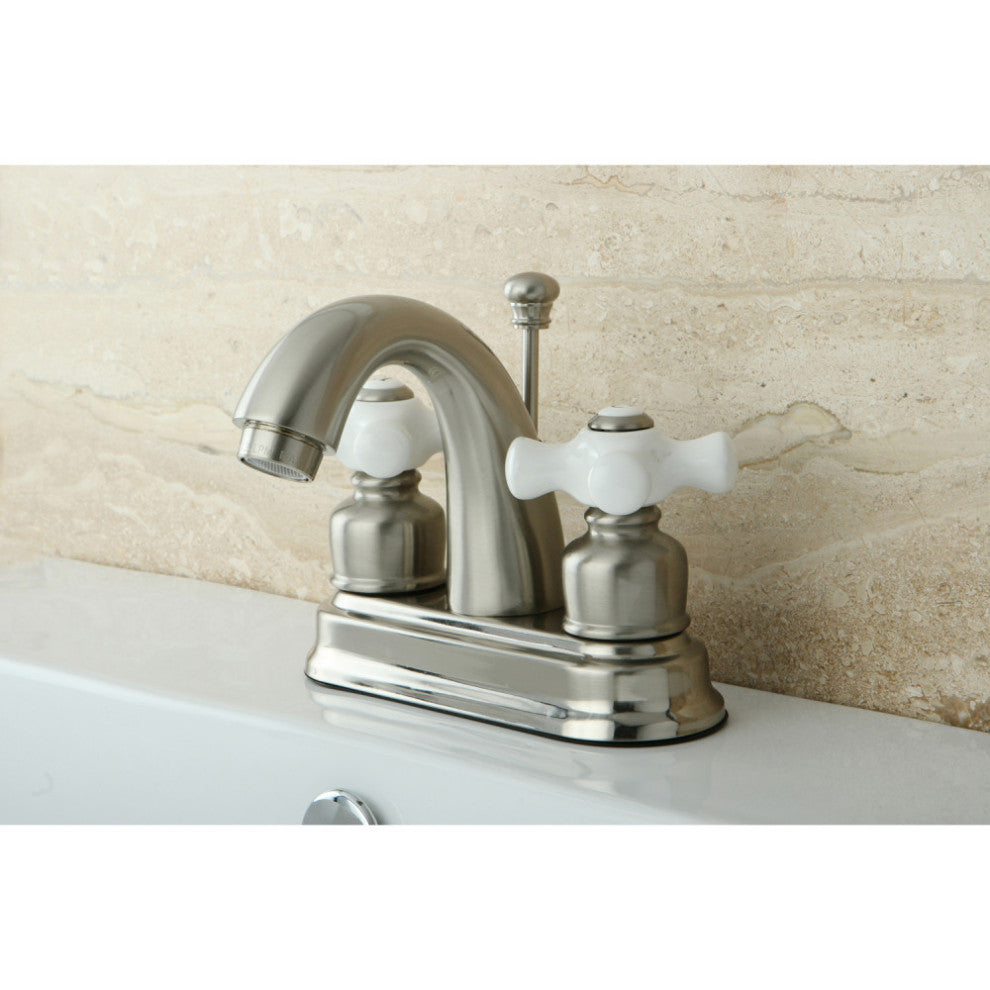 Kingston Brass 4" Centerset Bathroom Faucet, Brushed Nickel