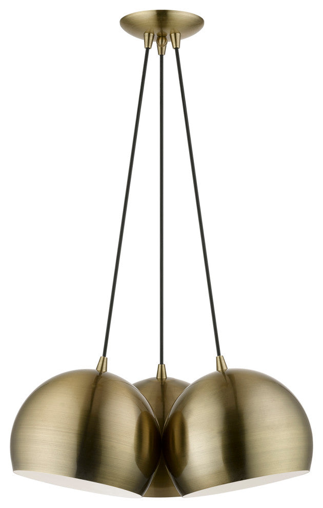 Livex Lighting 3 Light Antique Brass Multi Pendant