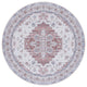 Safavieh Couture Tucson Collection, TSN109 Machine Washable Rug, Ivory / Rust, 6' Round