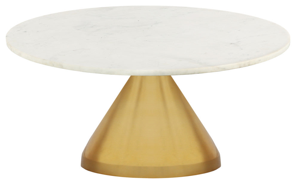 Emery White Marble Coffee Table
