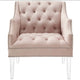 Armchair Accent Chair, Set of 2, Velvet, Pink, Modern, Living Lounge Hospitality