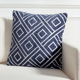 Safavieh Triska Pillow, Navy, 1'6" Square