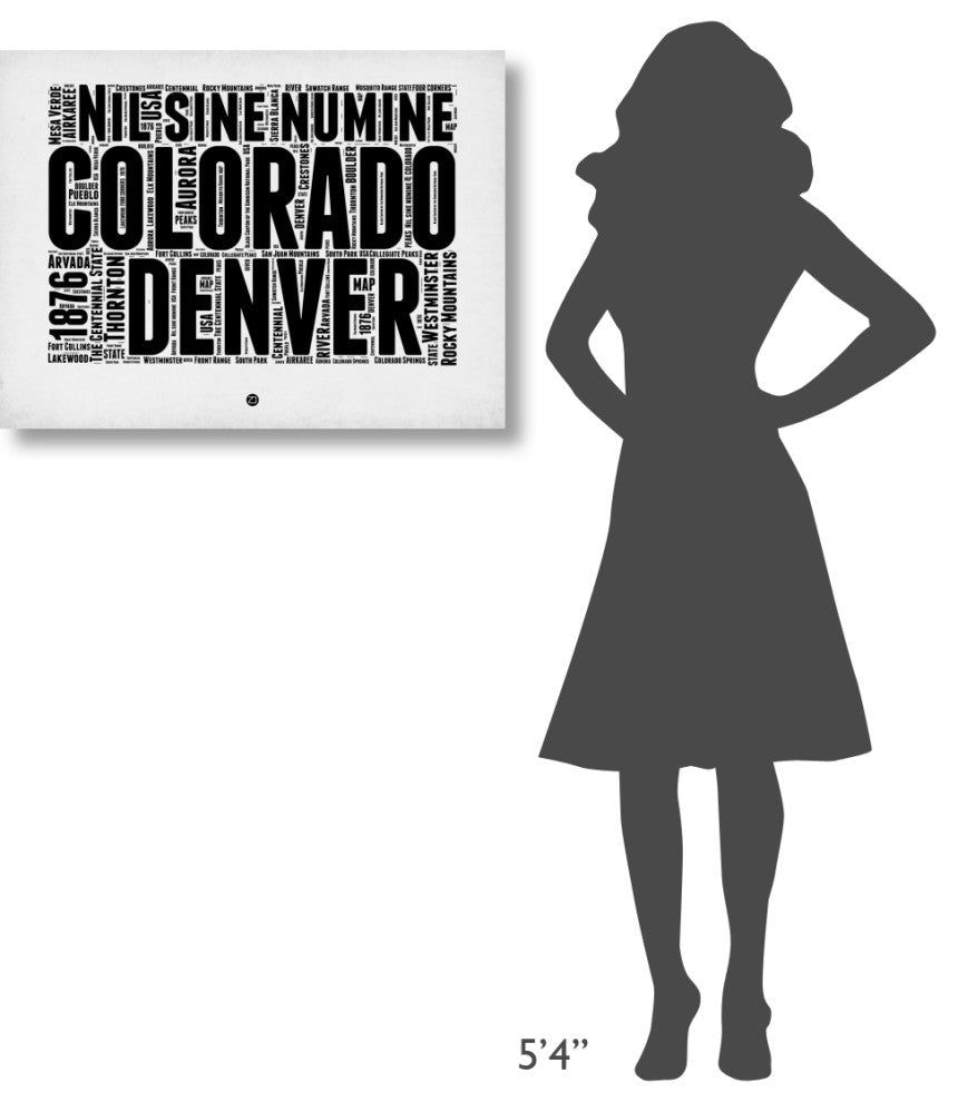 "Denver Word Cloud 2" Fine Art Print