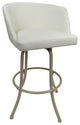 Swivel Counter Metal Pub Set - Joey Stools 26" or 30", Snow White - Beige, 26", Crackle
