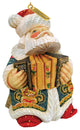 Hand Painted Accordion Santa Figurine Ornament