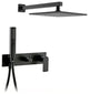 Wasser Complete Shower System With Handheld Sprayer, Matte Black, 10" Rain Show