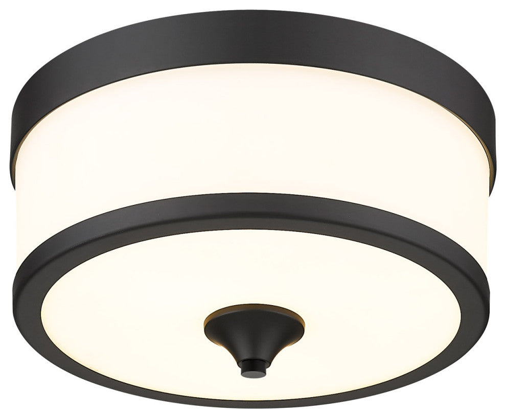 Zlite 307F-MB 3-Light Flush Mount, Etched White
