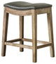 New Pacific Direct Elmo 24.5" Bonded Leather Counter Stool in Gray
