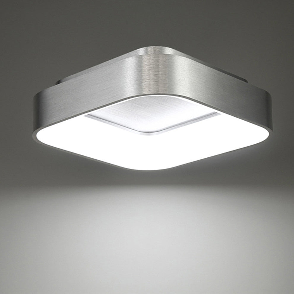 Tetris 18" LED Flush Mount 3000K, Brushed Aluminum
