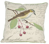 Avian Collection Feather/Down Filled Decorative Pillow Sham, Brown Bird