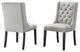 Side Dining Chair, Set of 2, Gray, Velvet, Modern, Cafe Bistro Hospitality