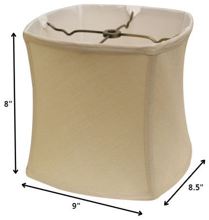 9" Inherent Soft Box Paperback Pongee Silk Lampshade