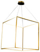 Floating LED Box in Stainless Steel Gold Frame
