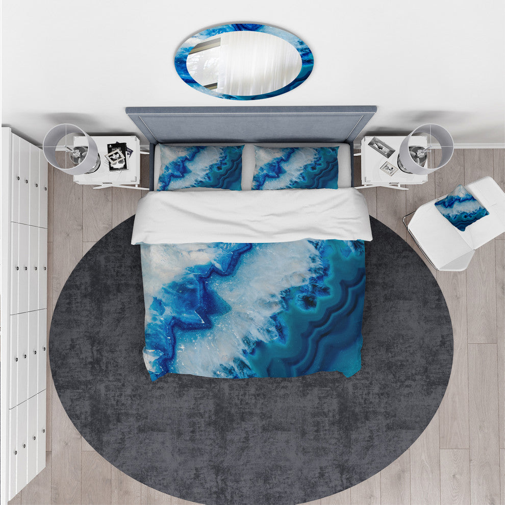 Geode Slice Macro Abstract Duvet Cover Set, King