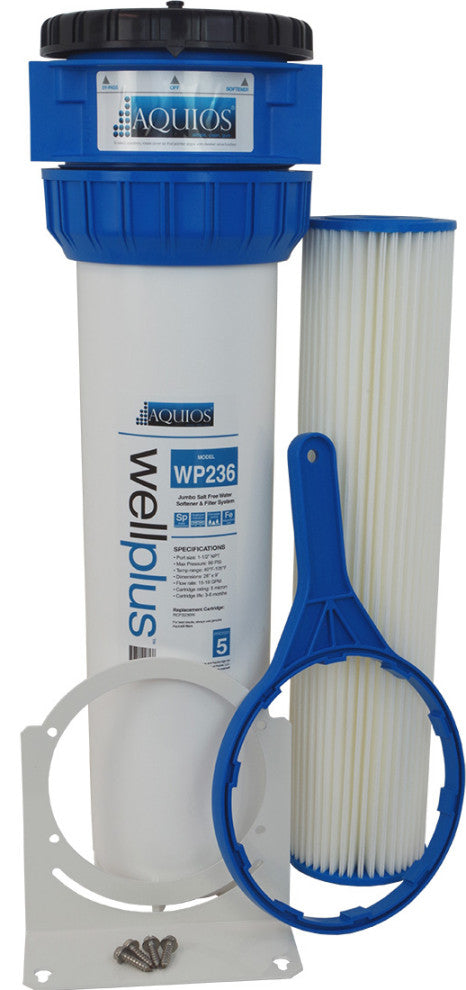 Aquios WellPlus WP236 Jumbo Salt-Free Water Softener and Filter System