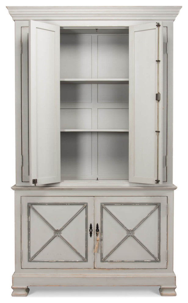 Tall Provincial Painted Cabinet