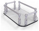 Vanity Top Glass Guest Towel Tray, Satin Chrome
