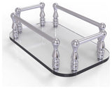 Vanity Top Glass Guest Towel Tray, Satin Chrome