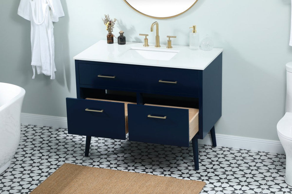 Home Living 42" Bathroom Vanity, Blue