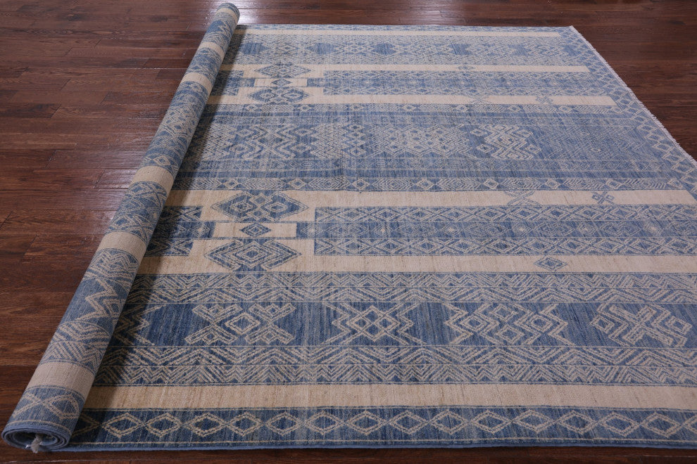 Hand Knotted Navajo Gabbeh Rug 8' 9" X 11' 9" Q6568