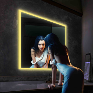 Fogless, Dimmable, Color Temperature Adjustable LED Mirror, 36x36