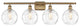 Innovations 516-4W-BB-G1215-8 4 Light Bath Vanity Light, Brushed Brass