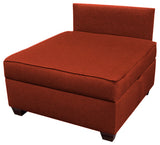 Duobed Storage Ottoman, 36", Brick Red, 36"