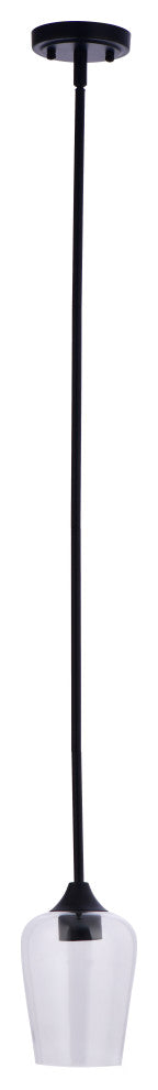 Lazzur Montauban 1 Light 5" Matte Black Pendant
