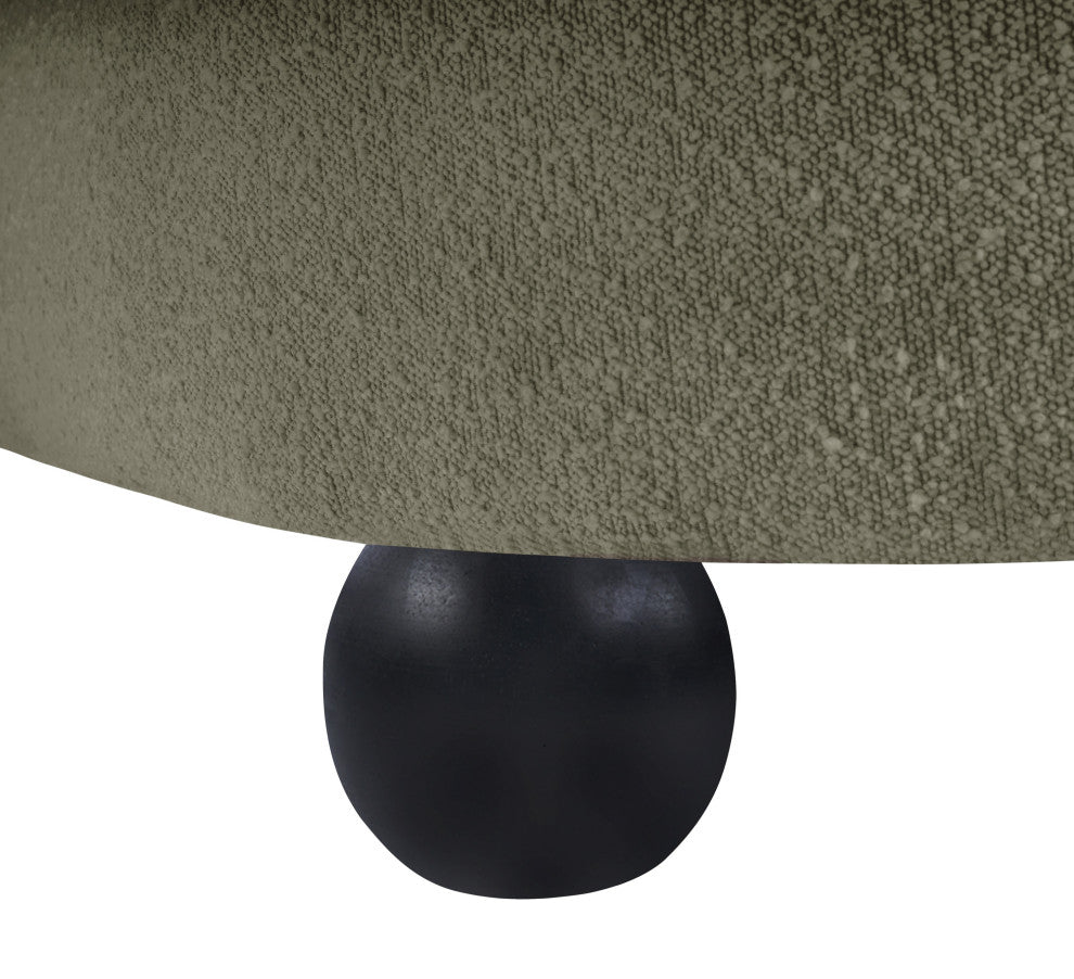 Daphne Upholstered Chair/Loveseat/Sofa, Olive, Boucle Fabric, Chair