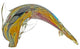 GlassOfVenice Murano Glass Dolphin - Chalcedony
