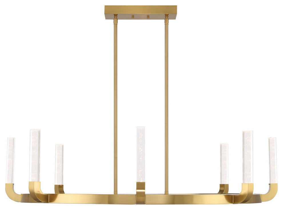 Del Mar 8-Light LED Chandelier, Warm Brass by Breegan Jane