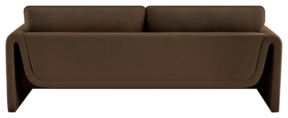 Sloan Brown Velvet Fabric Sofa