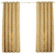 Zebra Printed Grommet Curtains, Pair, Yellow, 84"