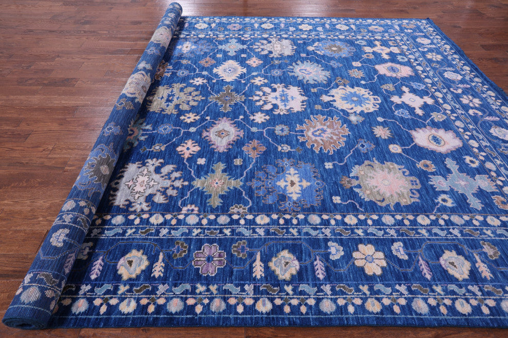 Turkish Oushak Handmade Wool Rug 10' 2" X 13' 9" - Q13560