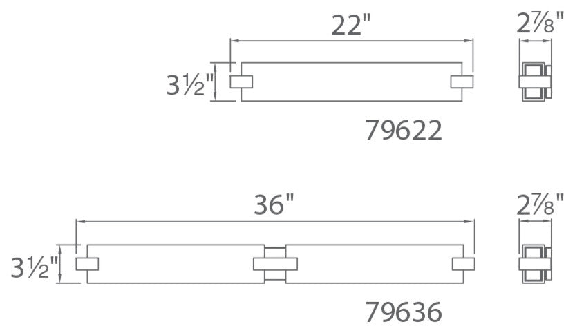 WAC Lighting Bliss 22" LED Bath Vanity & Wall Light in Polished Nickel