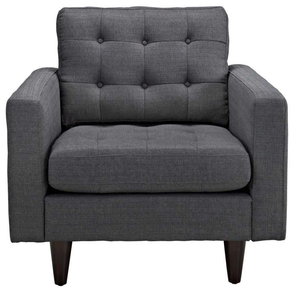 Modern Contemporary Living Room Armchair Set of 2 Gray