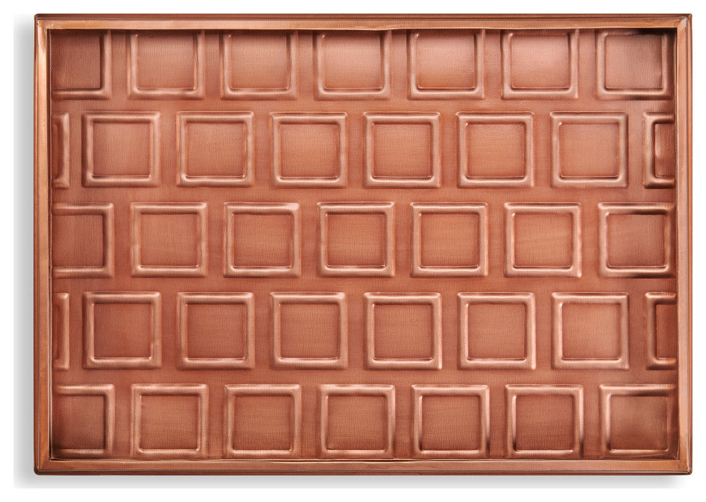 20" Squares Multi-Purpose Boot Tray, Copper Finish