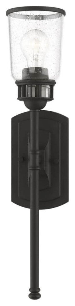 Livex Lawrenceville 1 Light 21" Tall Wall Sconce, Black