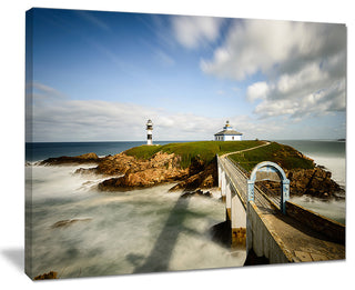 "Cloudy Illa Pancha Lighthouse" Seashore Canvas Photo Print, 40"x30"