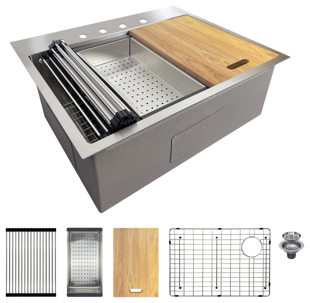 Transolid Kitchen Workstation, 5 Faucet Holes